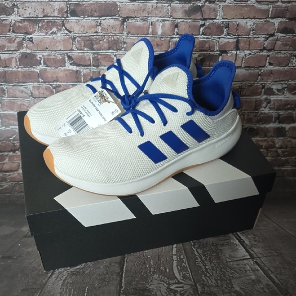 Adidas NWT Women's White and Blue Sneakers - Picture 5 of 6